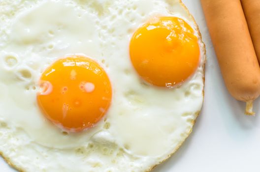 Double Egg on Breakfast ready to serve.