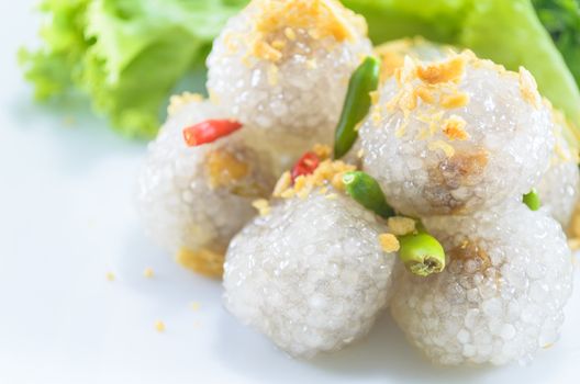 Tapioca Balls with Pork Filling.