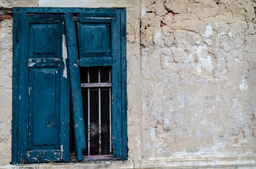 Old Windows on the wall.