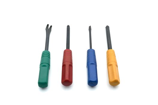 Screwdriver Group in red, green, yellow, blue.