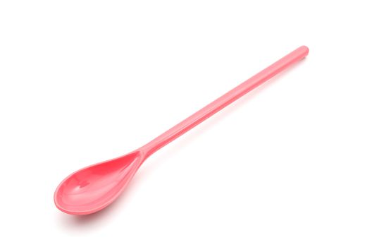 A Pink Spoon on isolated.