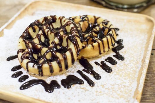 Waffle Chocolate ready for serve and enjoy eating.