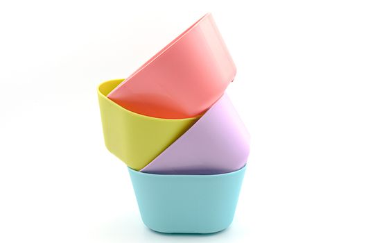 A Colorful Bowl on white isolated.