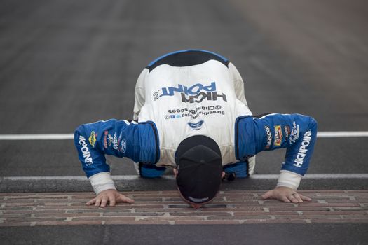 Chase Briscoe (98) wins the Pennzoil 150 at the Brickyard at Indianapolis Motor Speedway in Indianapolis, .