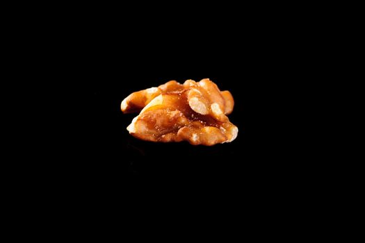 California Walnut on a black background