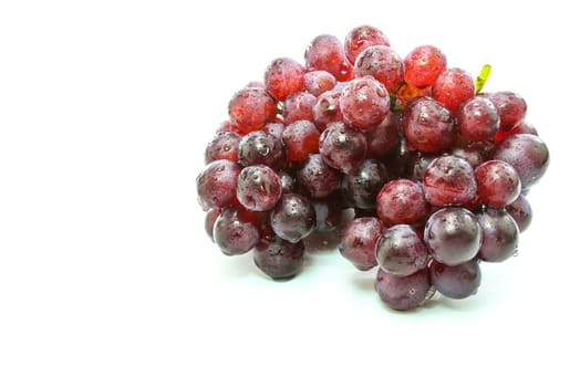 fresh grapes isolated on white background copy space
