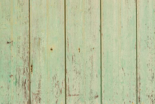 Vintage green wooden boards background texture with copy space