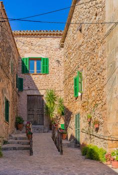 View of an typical house in Valldemossa on Mallorca, Spain Balearic islands