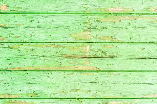 Vintage green wooden planks background texture with copy space