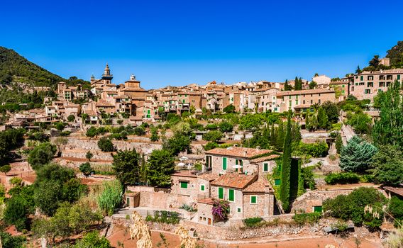 Beautiful view of Valldemossa village, Spain Mallorca