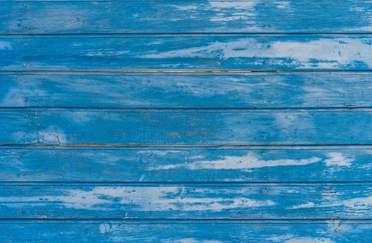 Blue colored wood background texture with copy space