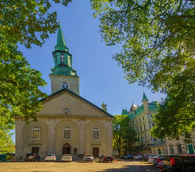 View of the Holy Trinity Cathedral, in Quebec City, Quebec, Canada