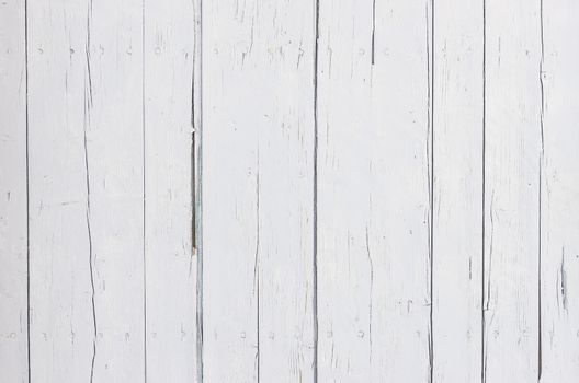 White wooden planks background texture with copy space