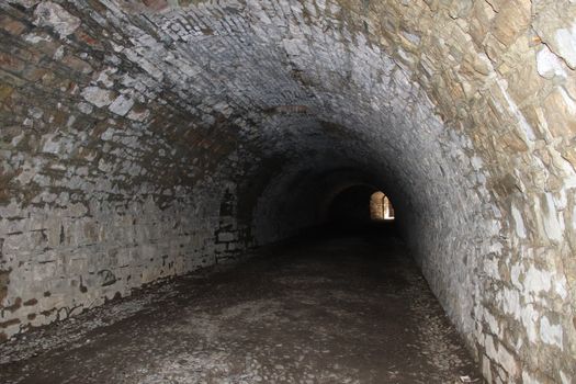 ancient tunnel of a secret underground passage