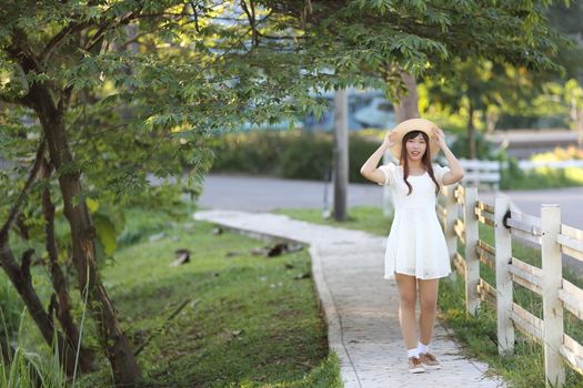 Asian girl portrait in nature