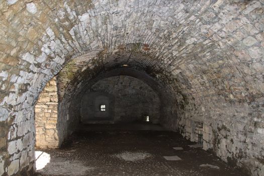 ancient tunnel of a secret underground passage