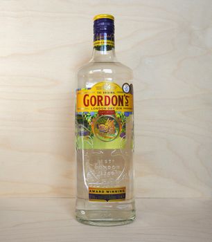 LONDON, UK - CIRCA MARCH 2020: Gordon's Gin bottle