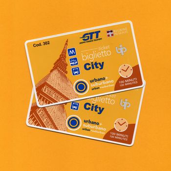 TURIN, ITALY - CIRCA SEPTEMBER 2018: City tickets for urban and suburban travel on bus tram and metro