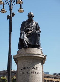 GLASGOW, UK - CIRCA JUNE 2018: James Watt statue in George Square