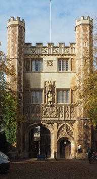 CAMBRIDGE, UK - CIRCA OCTOBER 2018: Trinity College