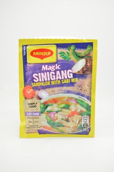 MANILA, PH - JUNE 26 - Maggi magic sinigang sampalok with gabi soup mix on June 26, 2020 in Manila, Philippines.