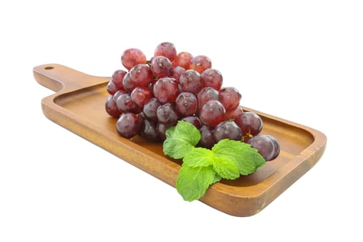 fresh grapes isolated on white background