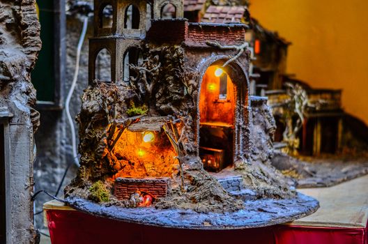 presepe napoletano.house create the crib of the nativity scene