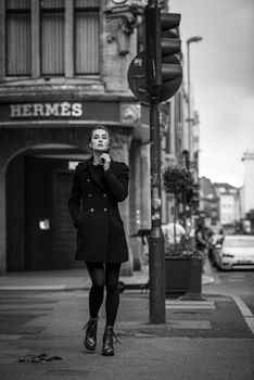 woman on street business portrait model person young beauty fashion