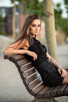 woman on street business portrait model person young beauty fashion