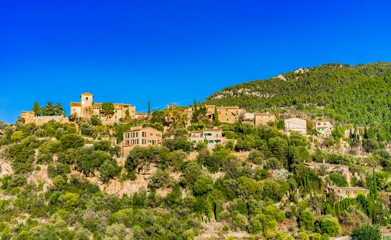 Spain Mallorca, view of the historic village of Deia