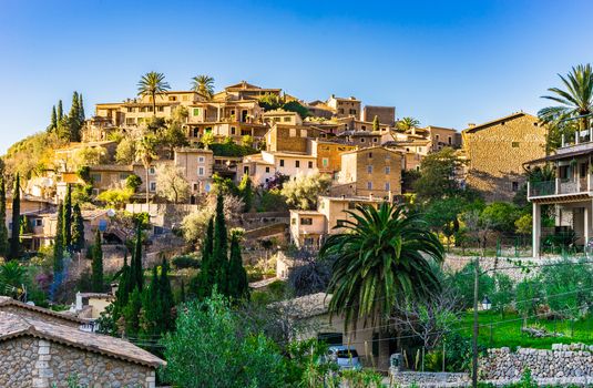 Historic old village of Deia, Mallorca Spain, Balearic islands