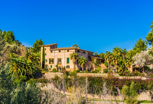 View of old rustic mediterranean Mansion