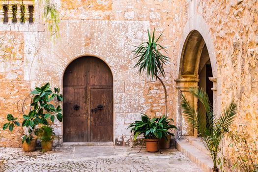 Idyllic view of an patio of mediterranean villa 