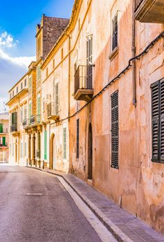 Spain Majorca, street in the old town of Santanyi
