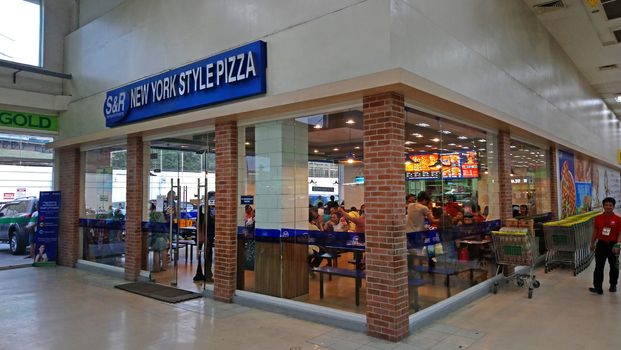 QUEZON CITY - JAN 3 - S and R New York style pizza facade on January 3, 2017 in Quezon City, Philippines.