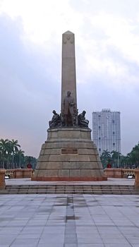 MANILA, PH - JAN 2 - Rizal park statue monument on January 2, 2017 in Manila, Philippines.