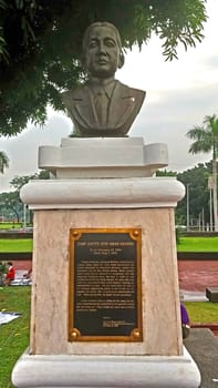 MANILA, PH - JAN 2 - Jose Abad Santos face bust on January 2, 2017 in Manila, Philippines.