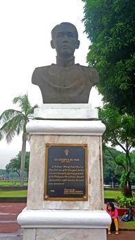 MANILA, PH - JAN 2 - Gregorio del Pilar face bust on January 2, 2017 in Manila, Philippines.