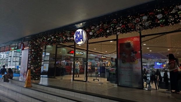 QUEZON CITY - JAN 3 - SM Santa Mesa branch mall facade on January 3, 2017 in Quezon City, Philippines.