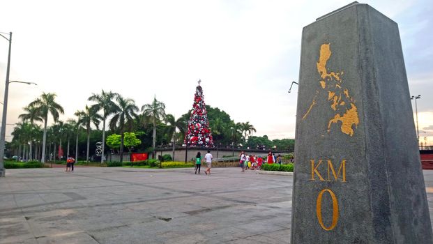 MANILA, PH - JAN 2 - Kilometer zero marker on January 2, 2017 in Manila, Philippines.