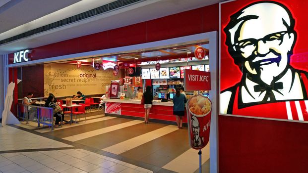 QUEZON CITY - JAN 3 - KFC facade at SM Santa Mesa on January 3, 2017 in Quezon City, Philippines.