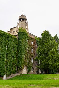 UK, Cambridge - August 2018: St John's College, New court tower