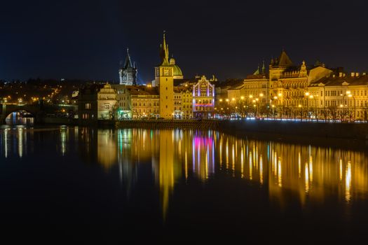 Prague old town at night