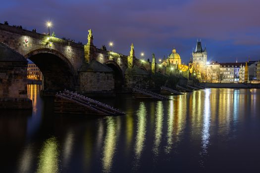 Prague old town at night