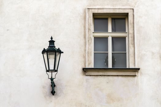 Old street lamps in Prague city