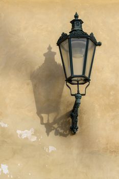 Old street lamps in Prague city