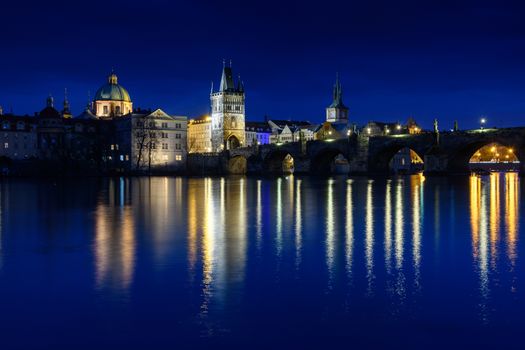 Prague old town at night