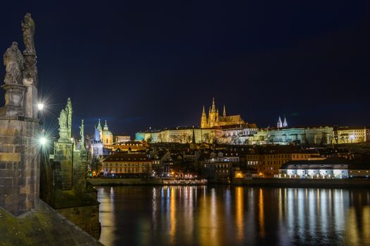 Prague old town at night