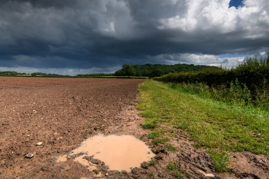 English countryside landscape taken in Worcestershire