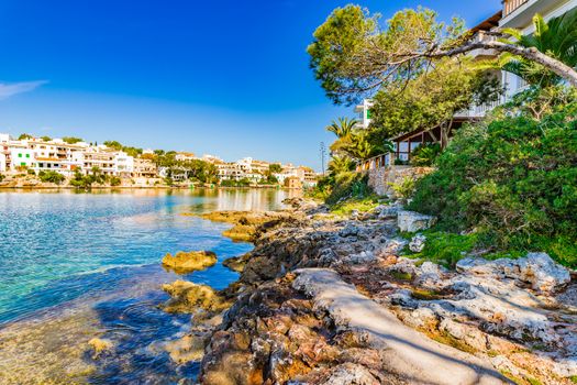 Beautiful bay coastline of Porto Petro on Mallorca island, Spain Mediterranean Sea